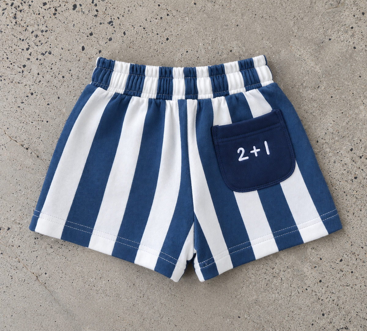 Midnight blue stripe shorts