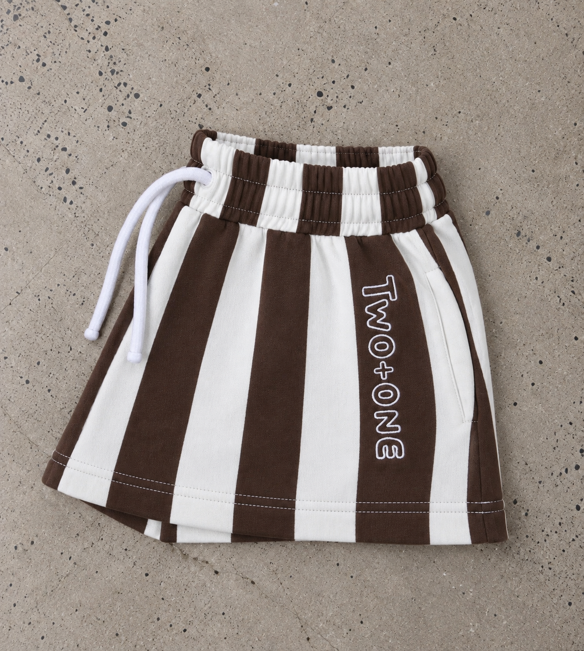 cocoa brown stripe shorts