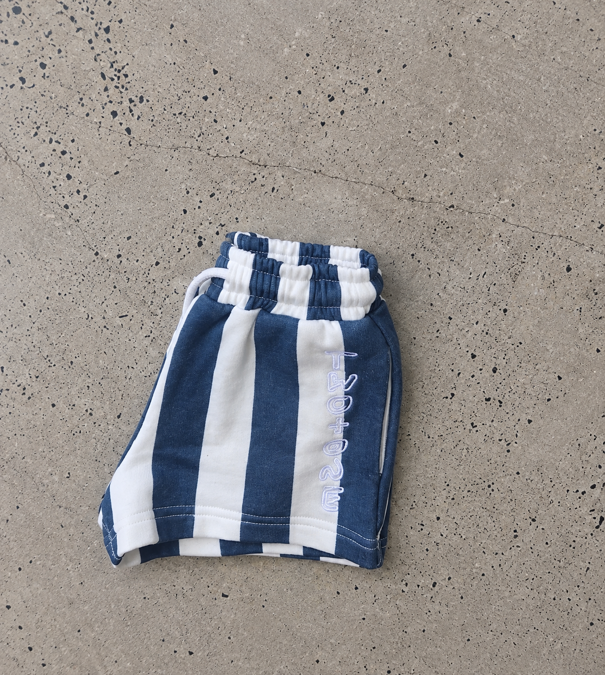 Midnight blue stripe shorts