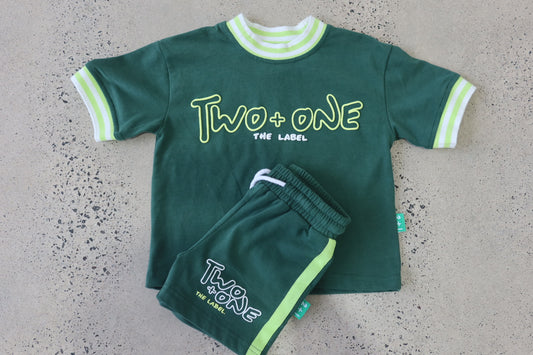Racer Tshirt -Tangy apple green
