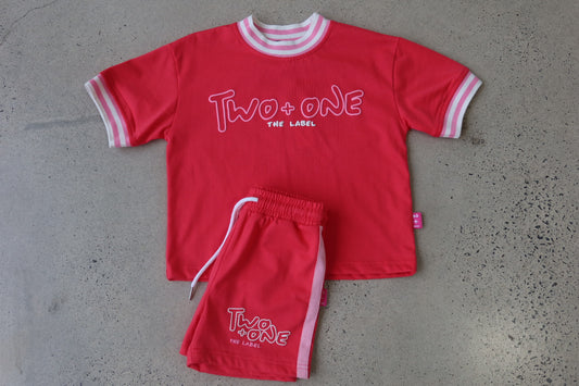 Racer Tshirt-Pink Sherbet