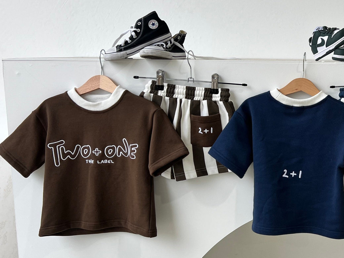 cocoa brown stripe shorts